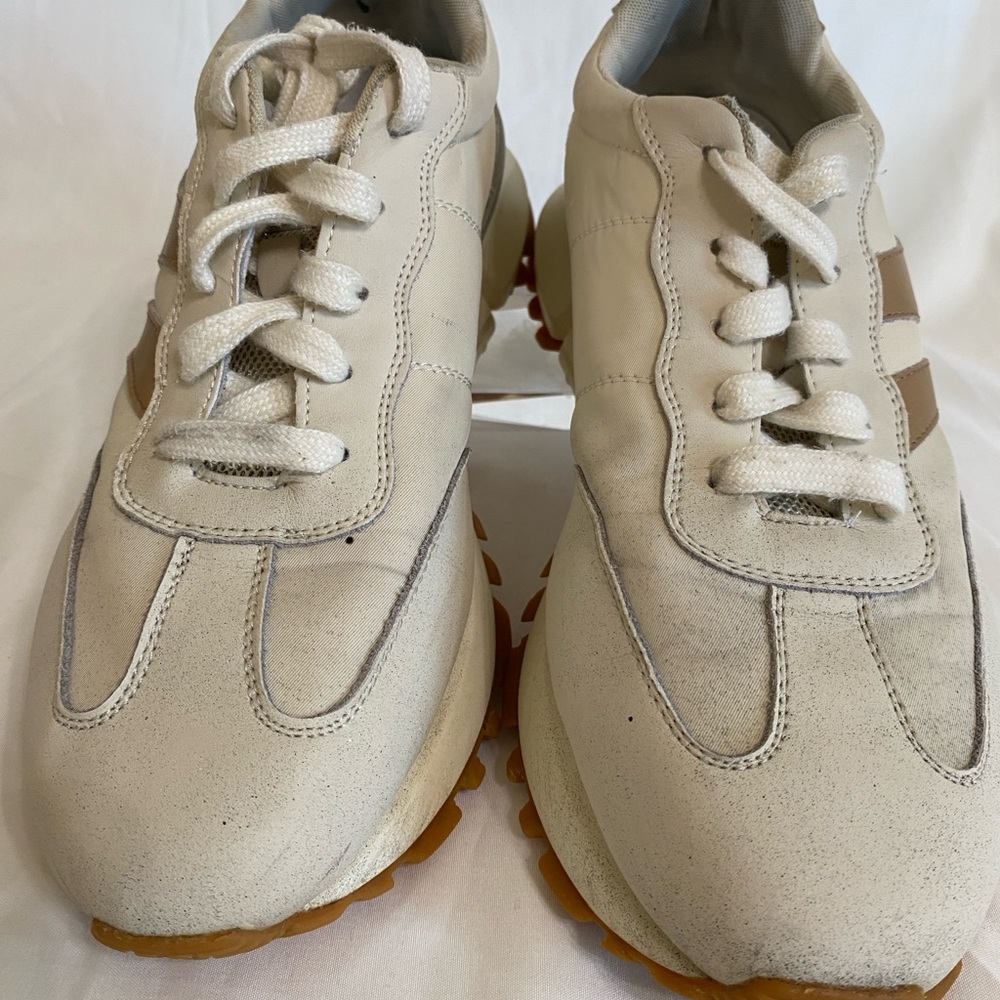 somiliss Women's Genuine Leather Suede Patchwork Sneakers, Size 10/EU 41 - Picture 4 of 15